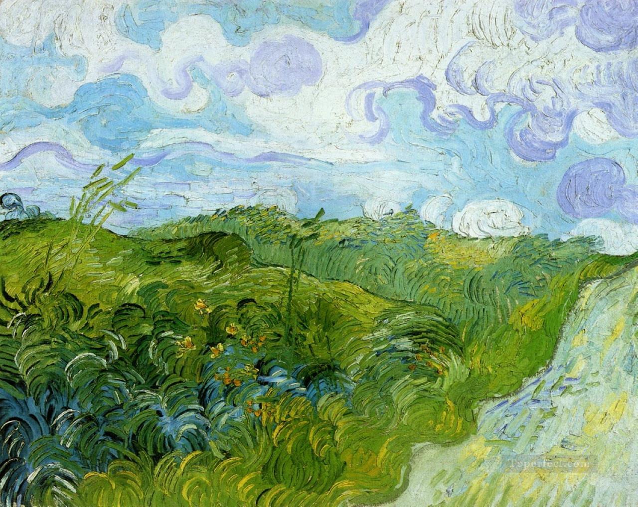 Green Wheat Fields Vincent van Gogh Oil Paintings